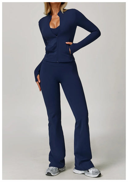 2/3PCS Yoga Suit Sports Set Gym Set Women Tracksuit Running Workout Clothes Long Sleeve Sports Bra Athletic Wear Yoga Clothing