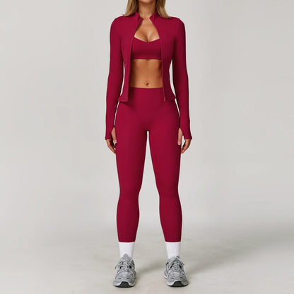 2/3PCS Yoga Suit Sports Set Gym Set Women Tracksuit Running Workout Clothes Long Sleeve Sports Bra Athletic Wear Yoga Clothing
