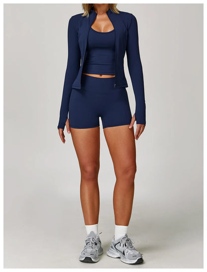 2/3PCS Yoga Suit Sports Set Gym Set Women Tracksuit Running Workout Clothes Long Sleeve Sports Bra Athletic Wear Yoga Clothing